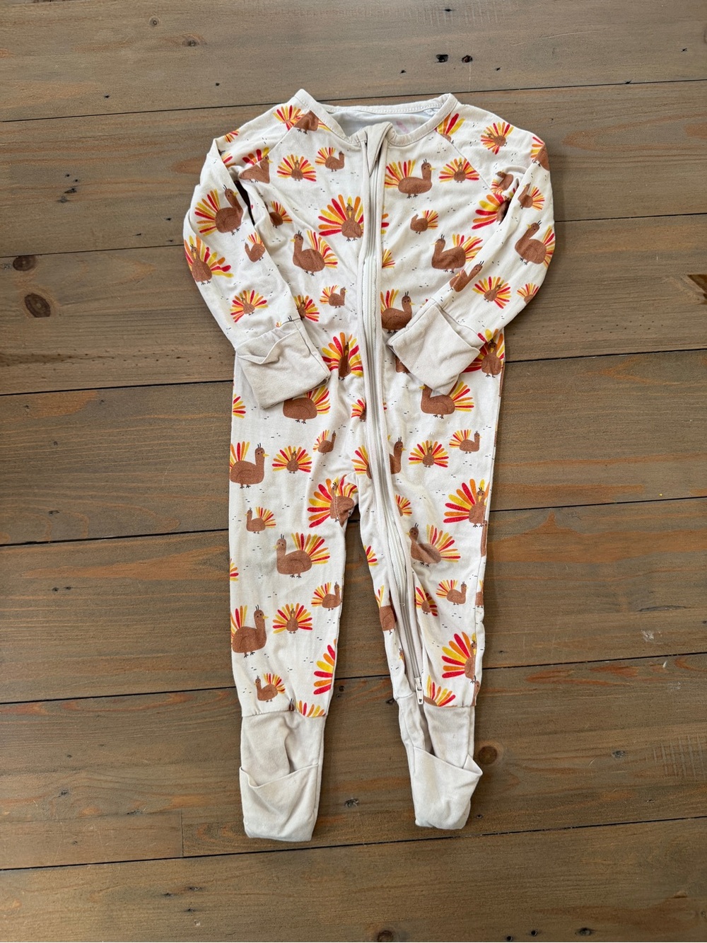 Little One Shop Bamboo Sleeper with Turkey Print - 6-12 Months